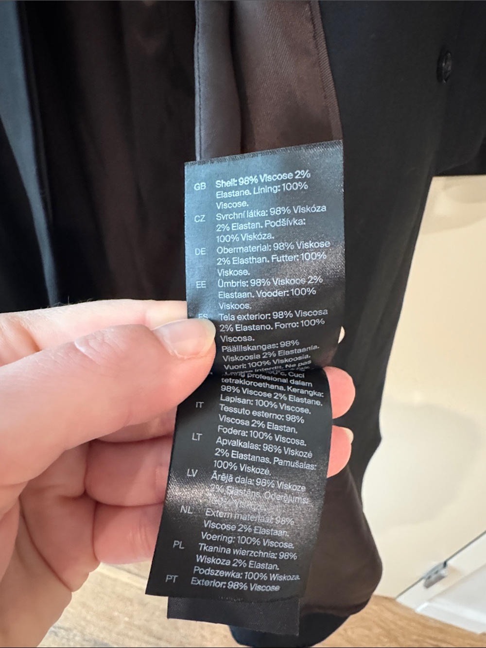 NEW COS Trench Coat in Black, size 12 - Picture 7 of 10